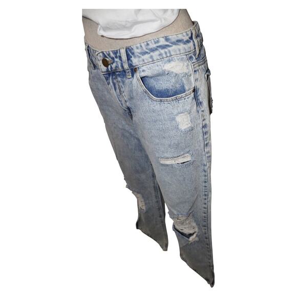 Empyre Acid Wash Distressed Jeans Size 5 Y2K Grunge Skater Baggy Denim - Picture 3 of 10